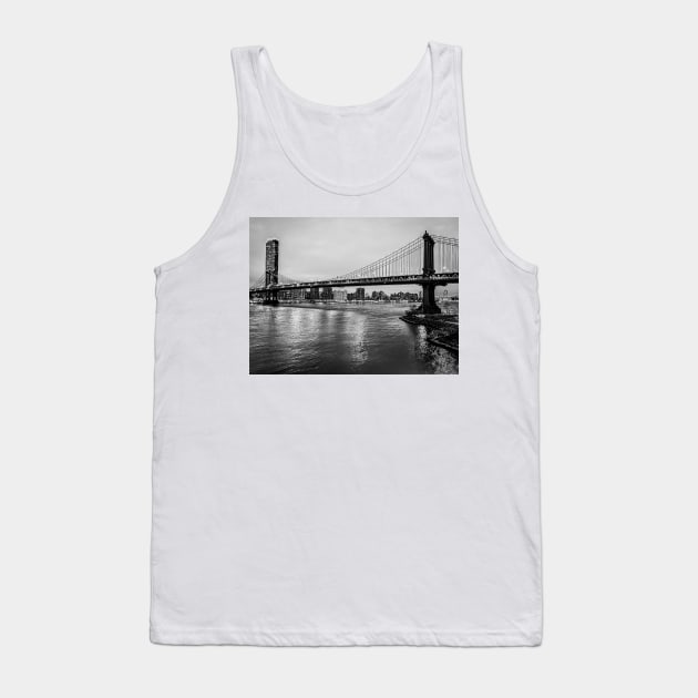 Manhattan Bridge B&W Tank Top by cbernstein